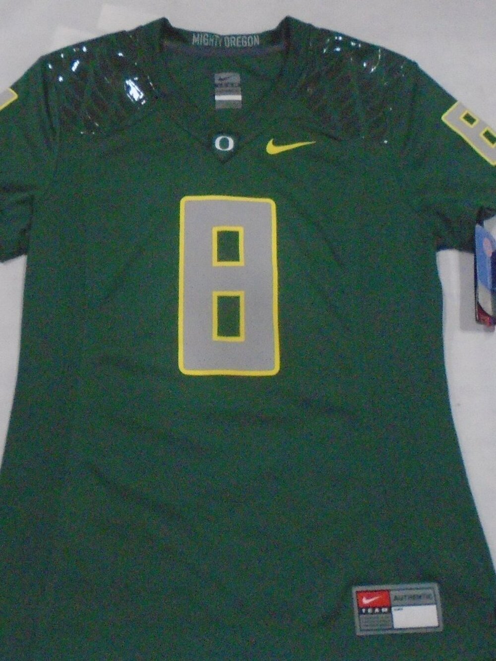 Nike Authentic Game Oregon Ducks Green #8 Mariota Football Jersey Womens Small